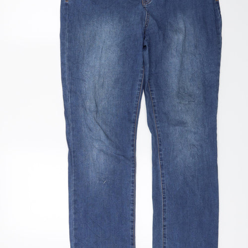 TU Womens Blue  Denim Straight Jeans Size 14 L27 in