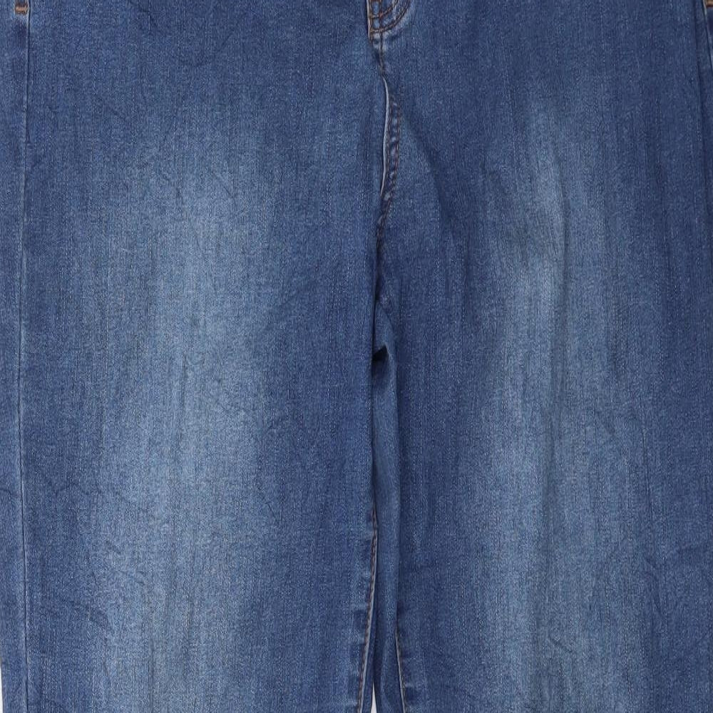 TU Womens Blue  Denim Straight Jeans Size 14 L27 in
