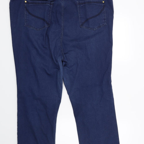 Classic Womens Blue  Denim Capri Jeans Size 40 in L23 in
