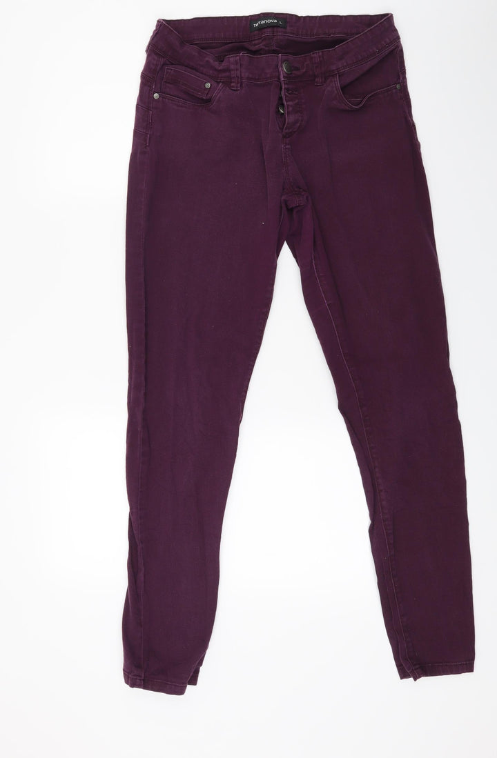 Terranova Womens Purple  Denim Skinny Jeans Size L L28 in