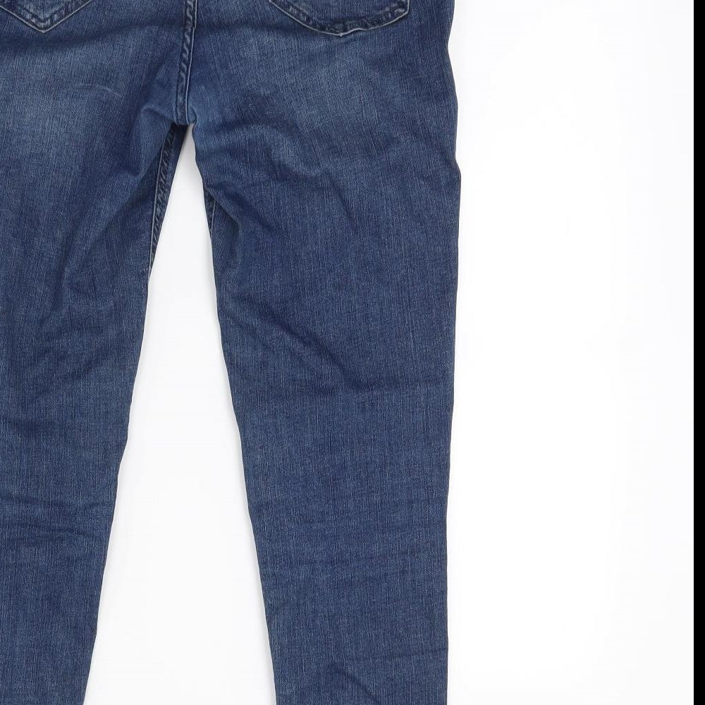 Miss Selfridge Womens Blue  Denim Skinny Jeans Size 12 L24 in