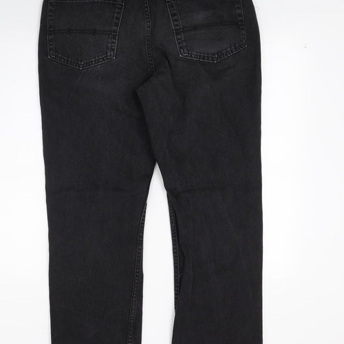 Marks and Spencer Mens Black  Denim Straight Jeans Size 34 L29 in