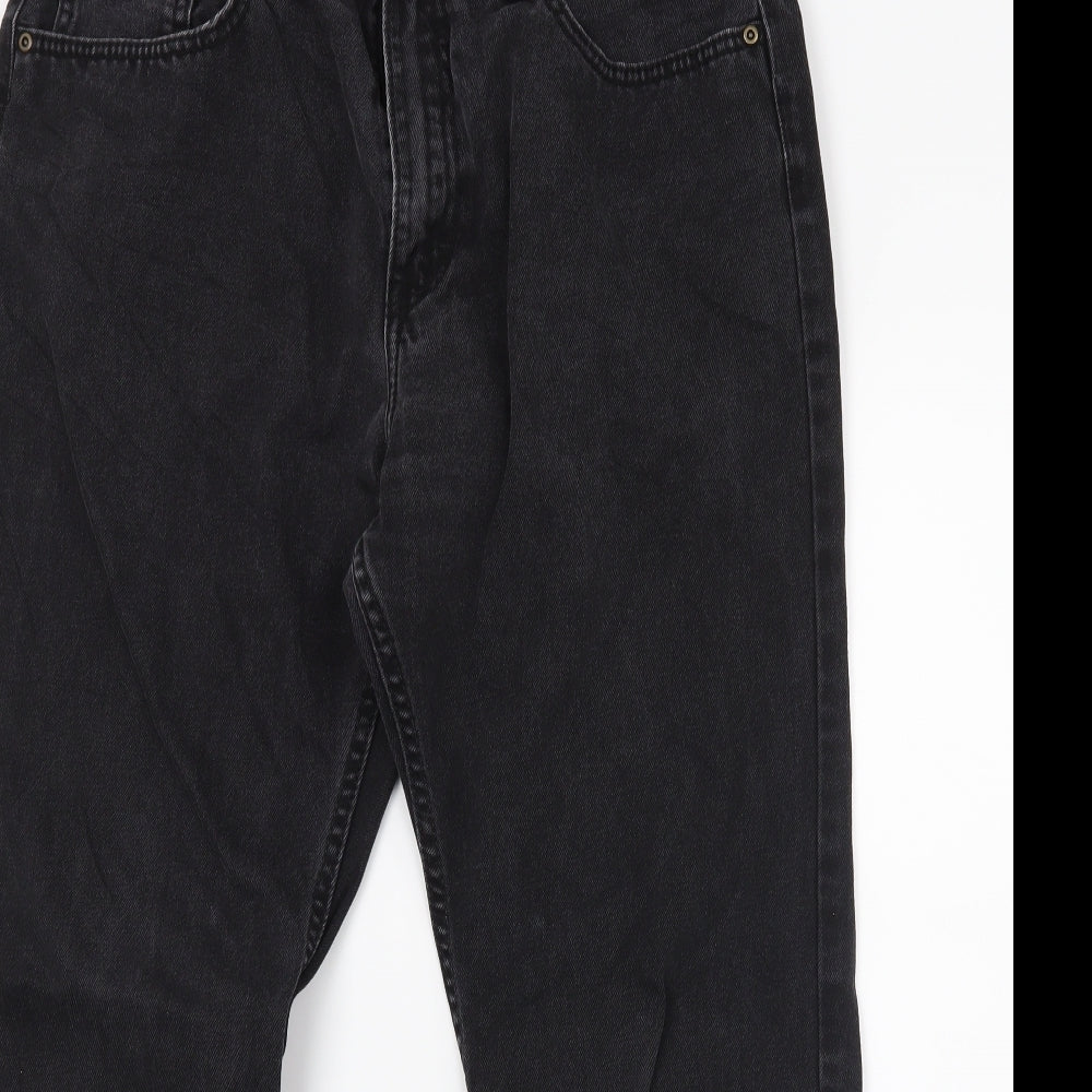 Marks and Spencer Mens Black  Denim Straight Jeans Size 34 L29 in