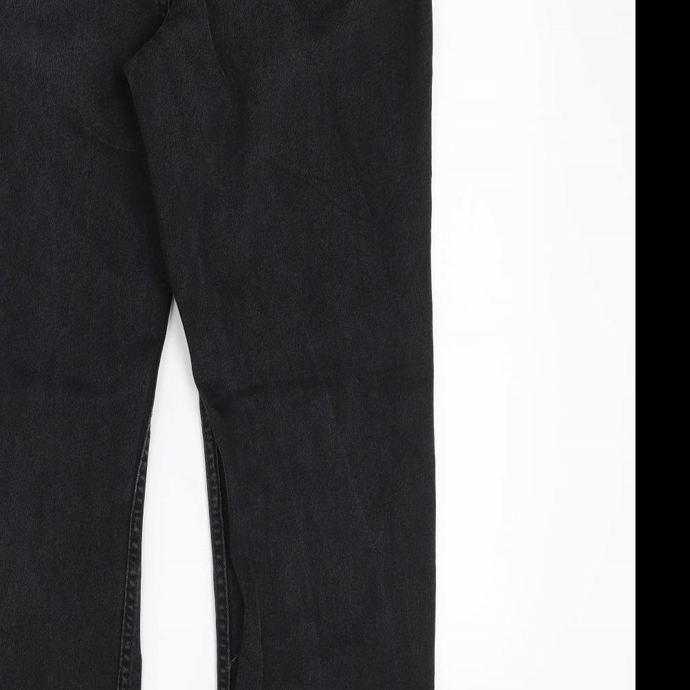 Marks and Spencer Mens Black  Denim Straight Jeans Size 34 L29 in