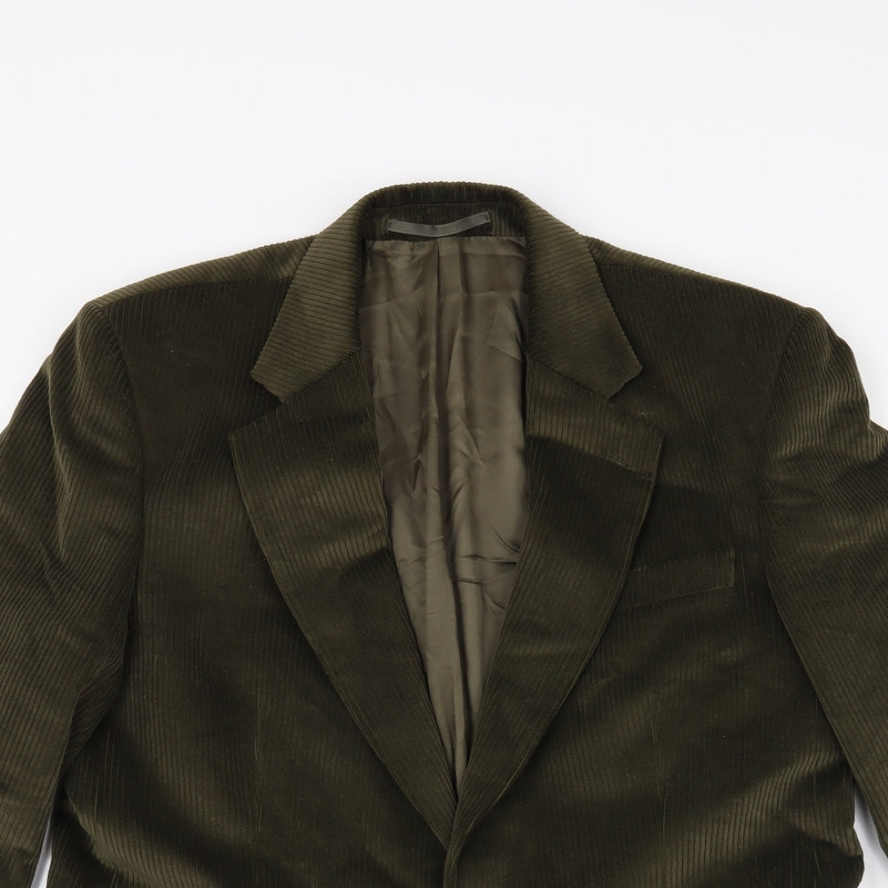 Brook Taverner Mens Green  Corduroy Jacket Blazer Size 40