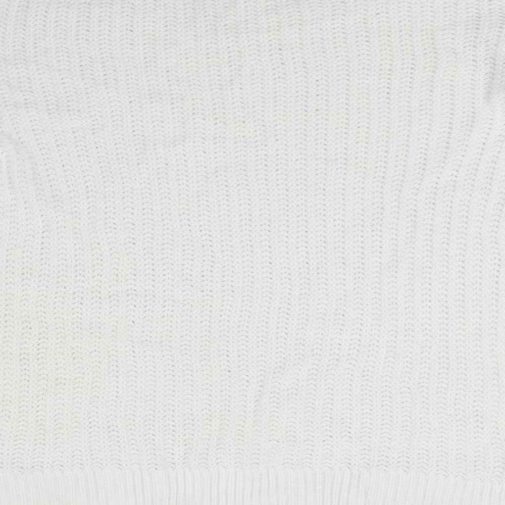 TU Womens White  Knit Pullover Jumper Size 14