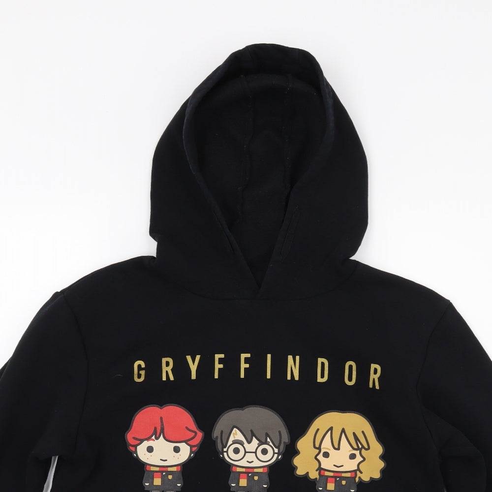 Primark Girls Black   Pullover Hoodie Size 13-14 Years  - Gryffindor