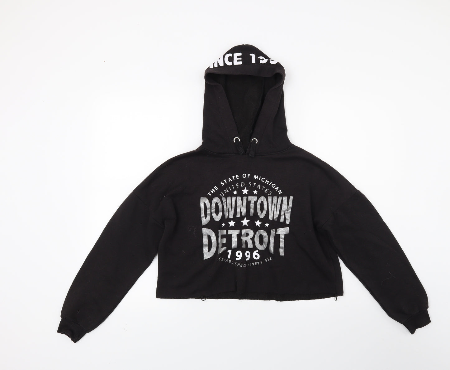New Look Girls Black   Pullover Hoodie Size 12-13 Years  - Detroit USA