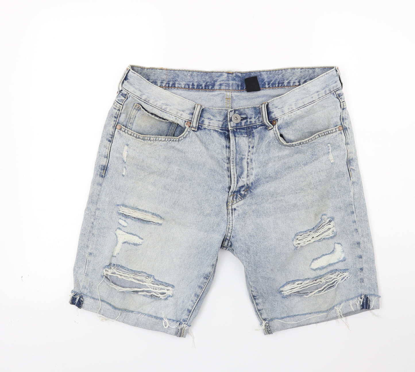 Newlook Mens Blue  Denim Chino Shorts Size 34
