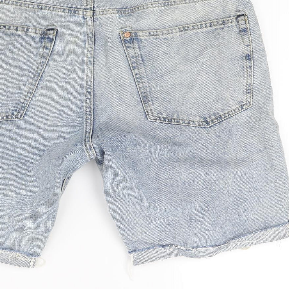 Newlook Mens Blue  Denim Chino Shorts Size 34
