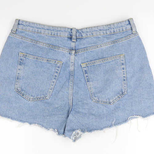 Primark Womens Blue  Denim Cut-Off Shorts Size 14