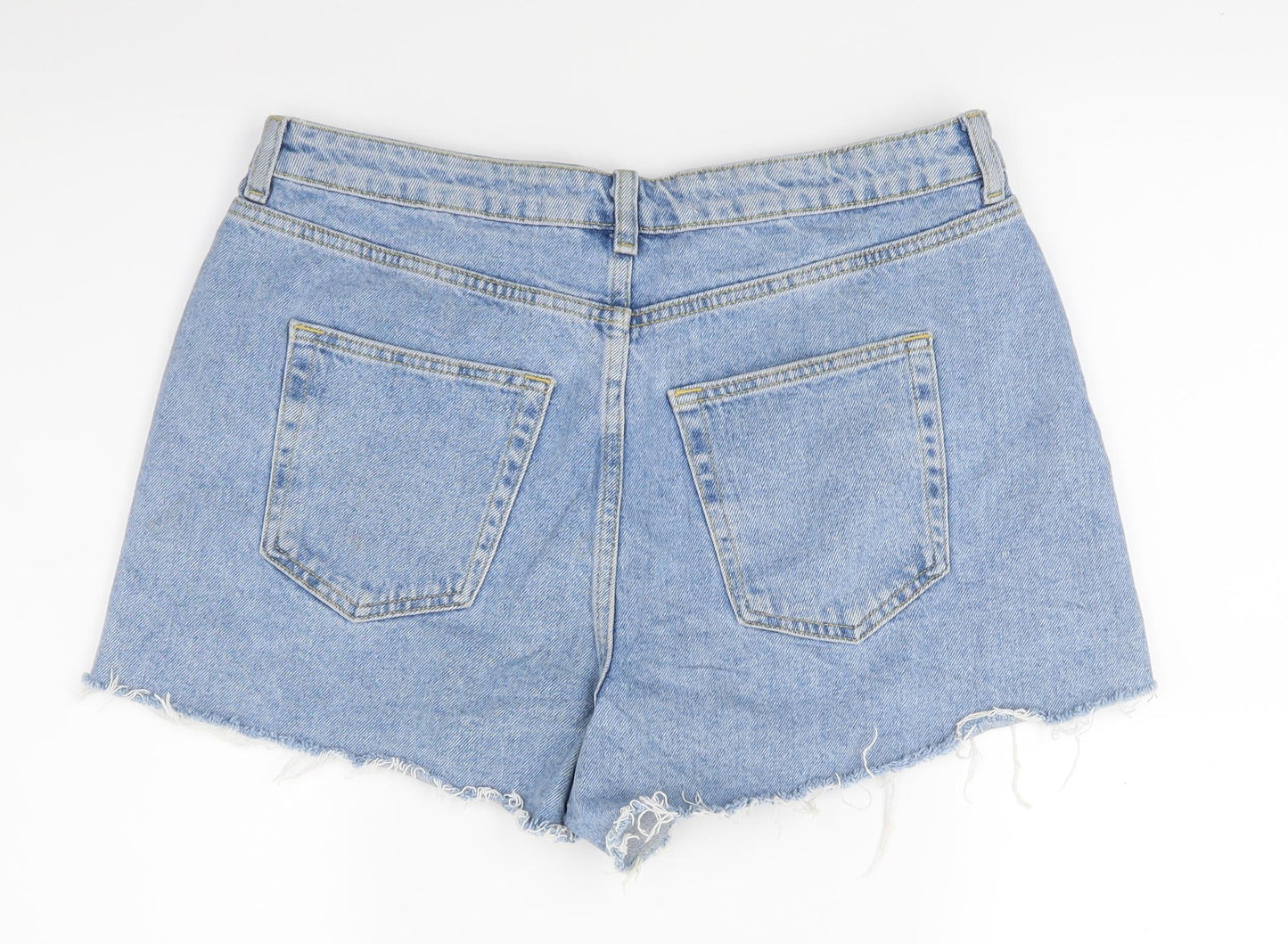 Primark Womens Blue  Denim Cut-Off Shorts Size 14