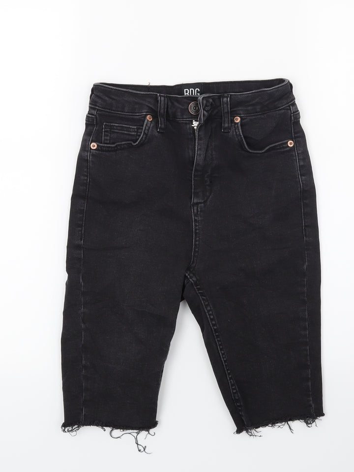 BDC Womens Black Denim Bermuda Shorts Size 26 in