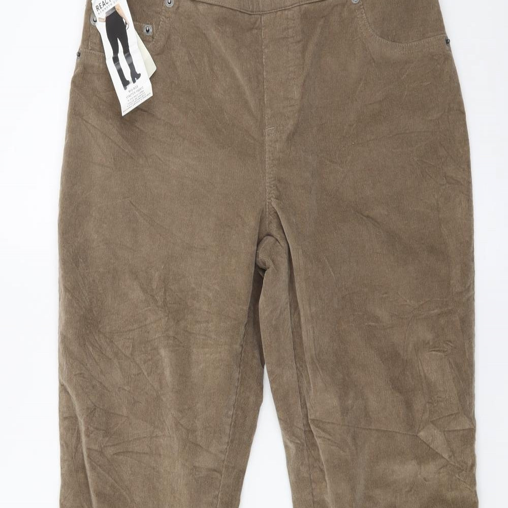 Kenneth Cole Womens Brown  Corduroy Jegging Jeans Size L L28 in