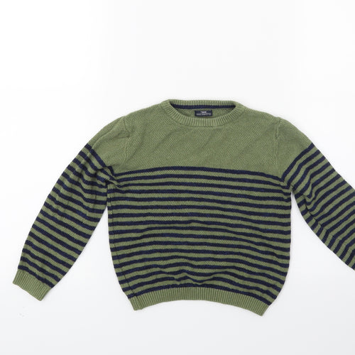 NEXT Boys Green Striped  Pullover Jumper Size 3-4 Years