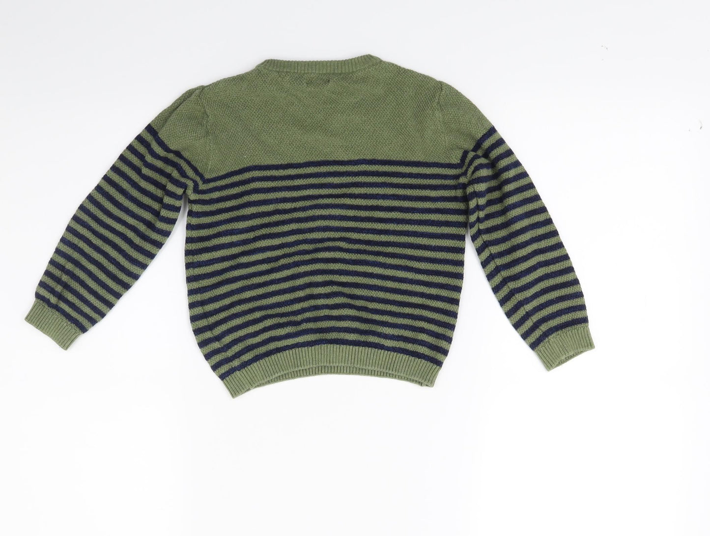NEXT Boys Green Striped  Pullover Jumper Size 3-4 Years