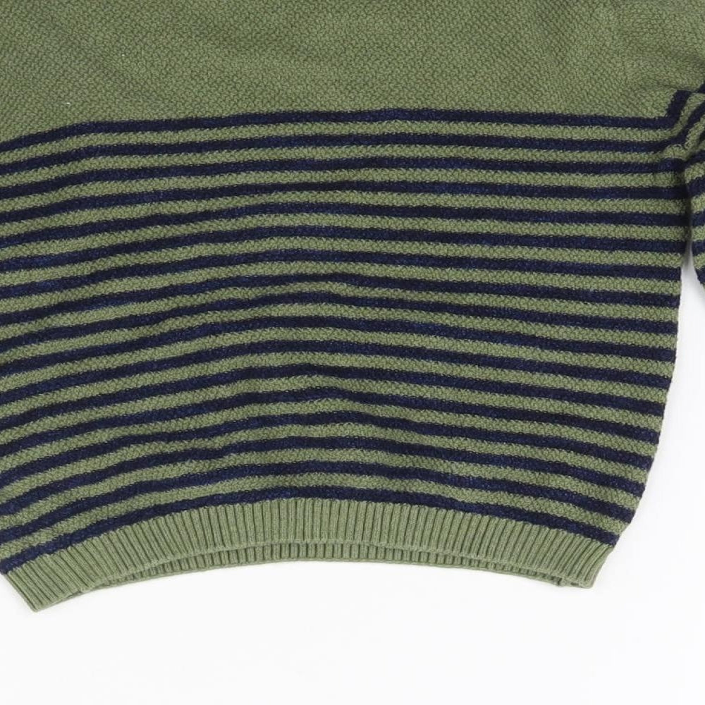 NEXT Boys Green Striped  Pullover Jumper Size 3-4 Years