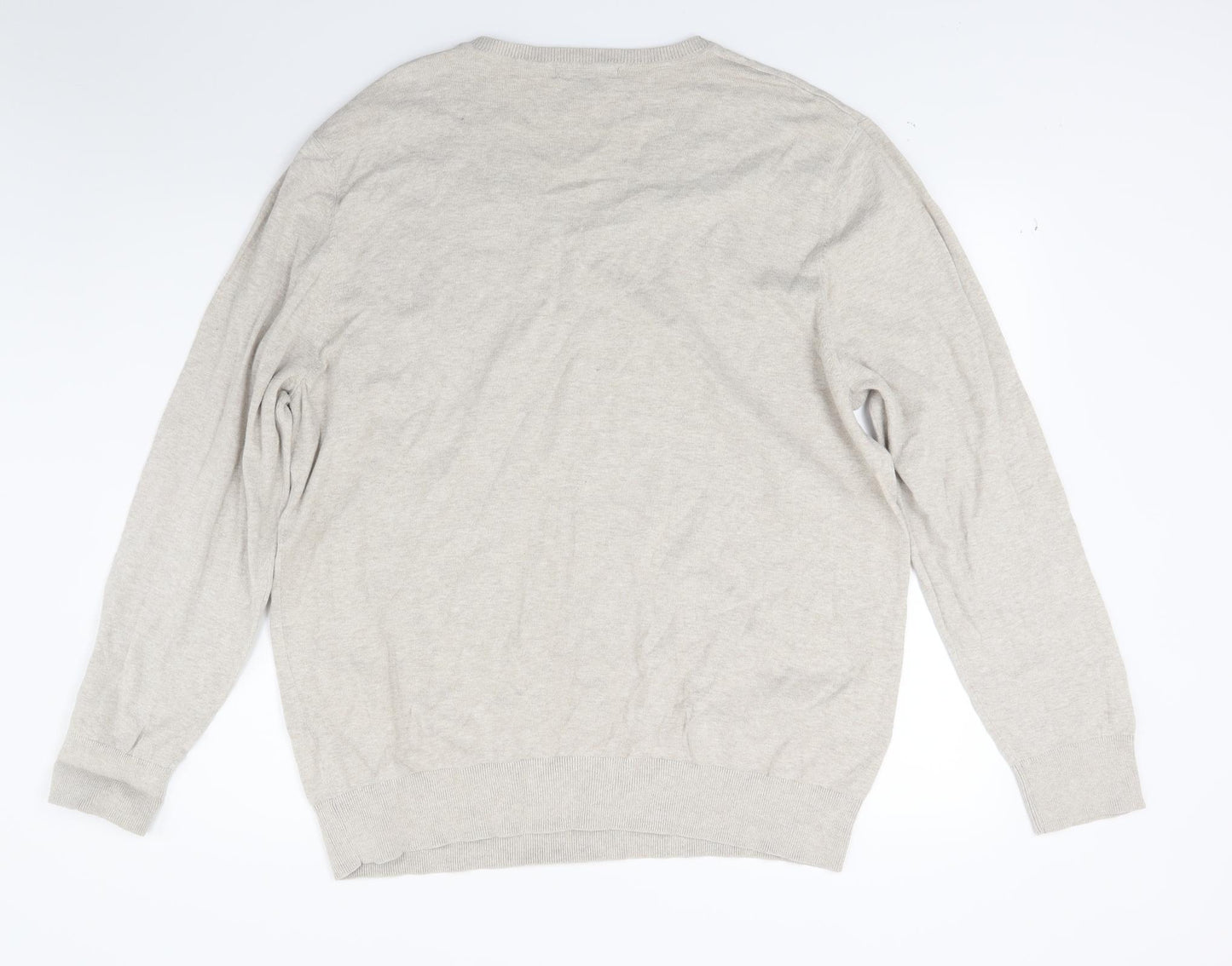 George Mens Beige  Knit Pullover Jumper Size XL