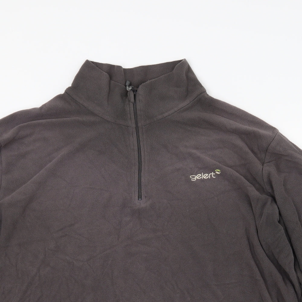 Gelet Mens Brown  Fleece Jacket Coat Size 2XL