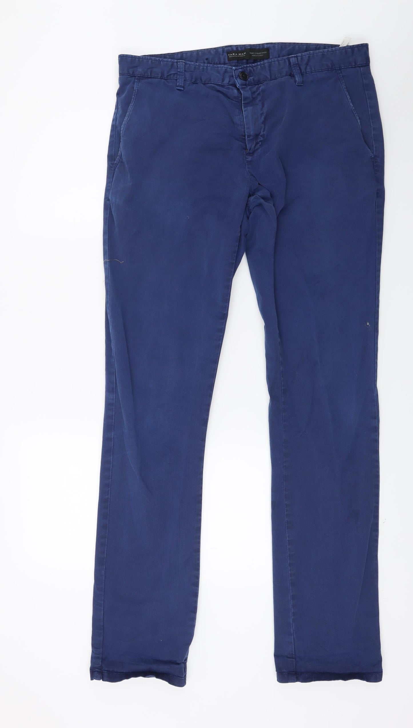 Zara Mens Blue   Chino Trousers Size 30 L31 in