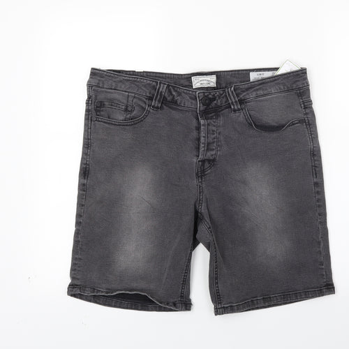 ONLY & SONS Mens Black  Denim Bermuda Shorts Size 33 in