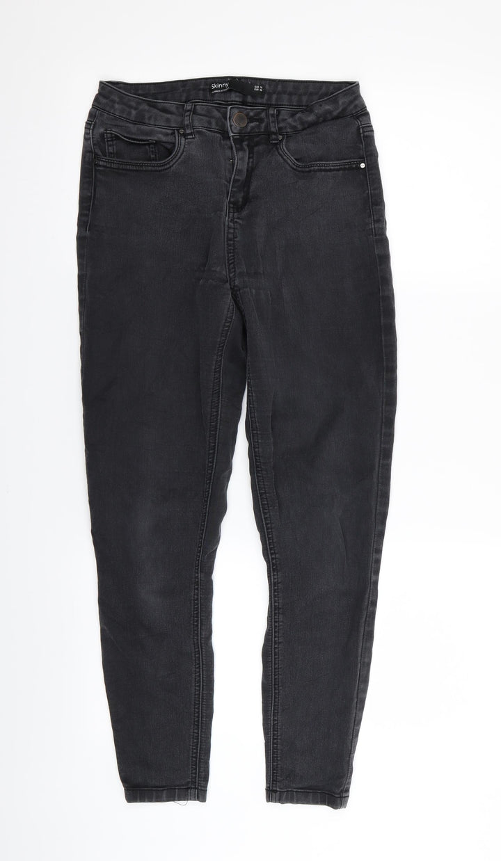 dunnes Womens Black Skinny Jeans Size 10 L30 in