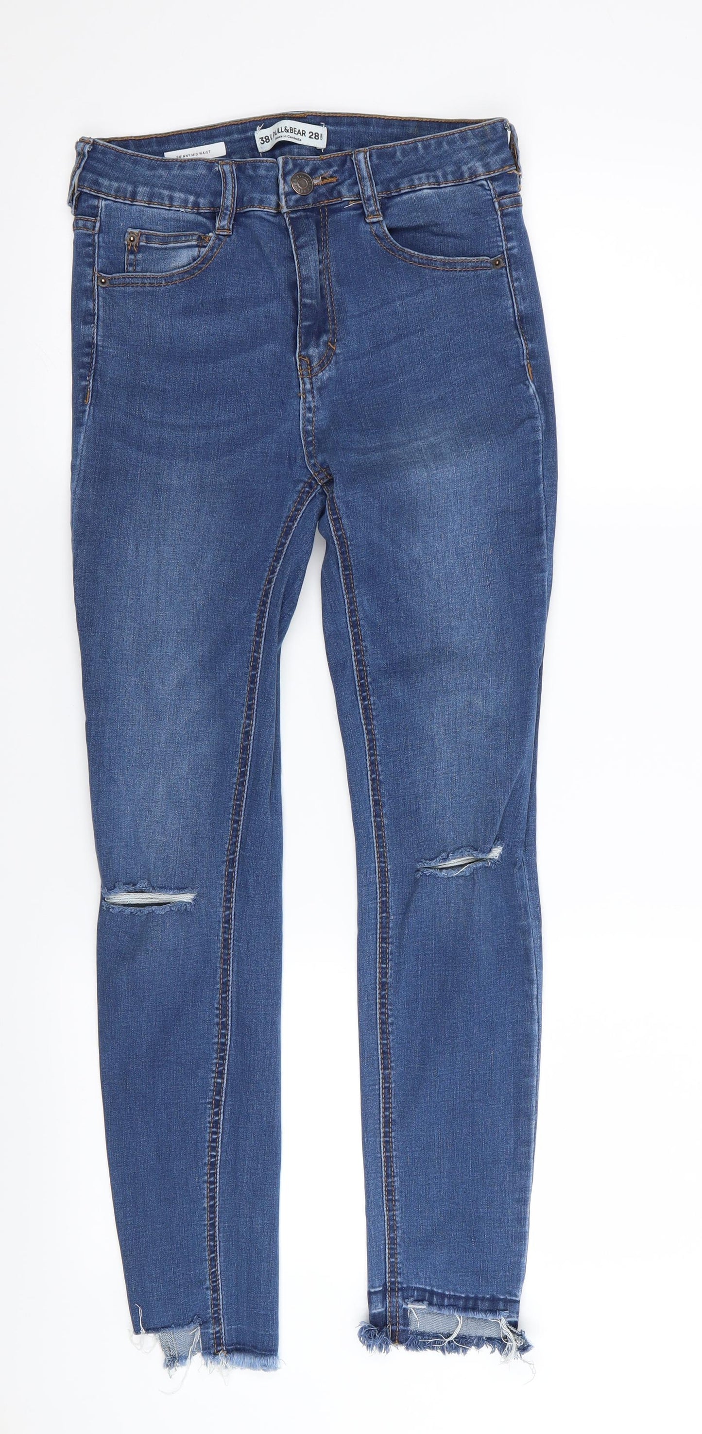 Preworn Womens Blue   Skinny Jeans Size 26 in L26 in - RIPPED JEANS