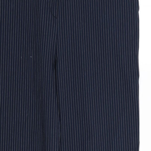 Etam Womens Blue Striped  Trousers  Size 16 L30 in