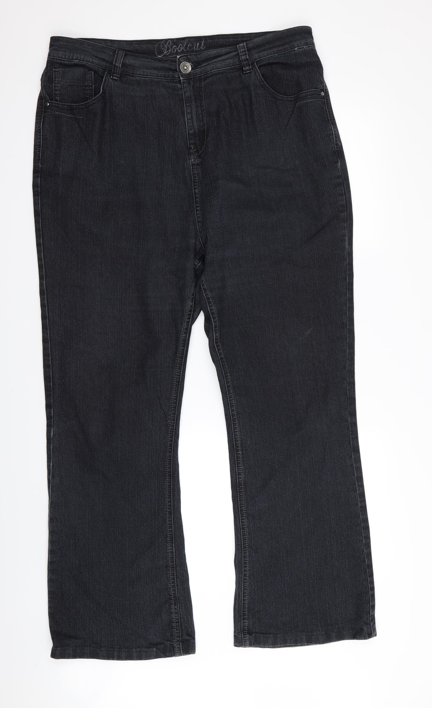 Preworn Womens Black   Bootcut Jeans Size 18 L29 in