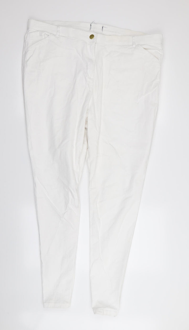 Preworn Womens White Skinny Jeans Size 40 in L31 in