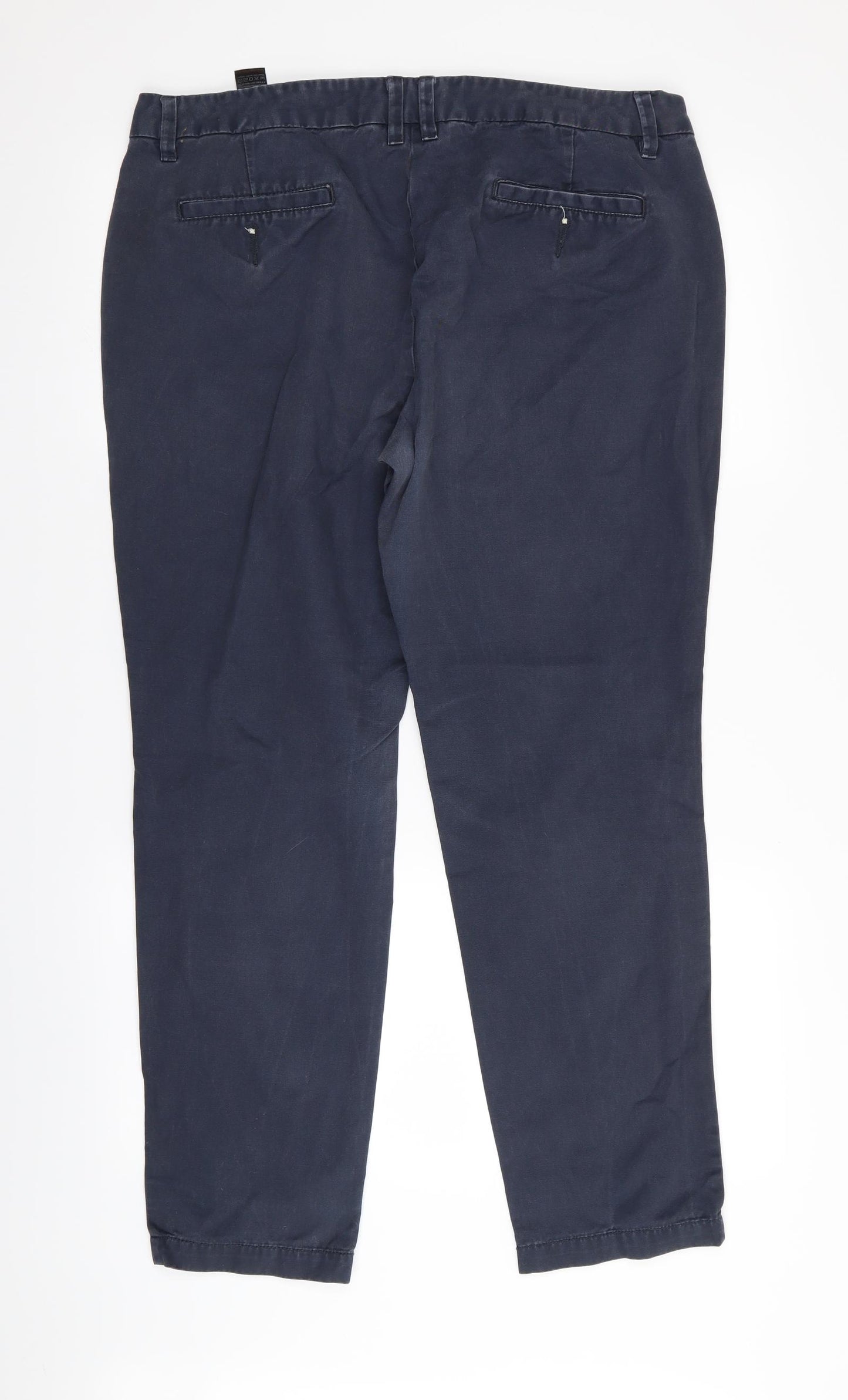NEXT Womens Blue   Chino Trousers Size 16 L28 in