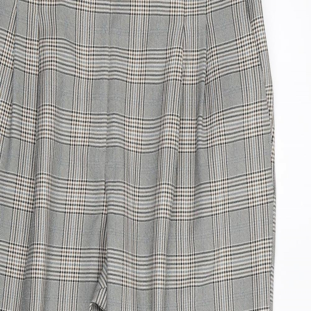 Primark Womens Beige Check  Trousers  Size 16 L26 in