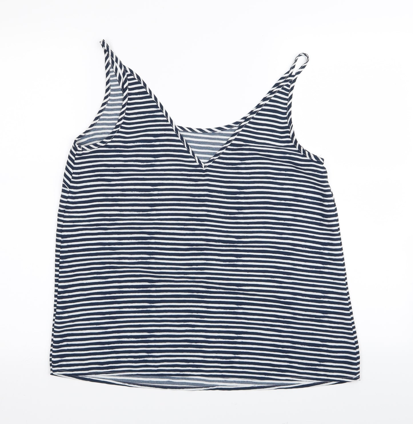 NEXT Womens Blue Striped  Basic Tank Size 12
