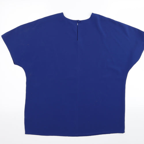Preworn Womens Blue   Basic T-Shirt Size 12