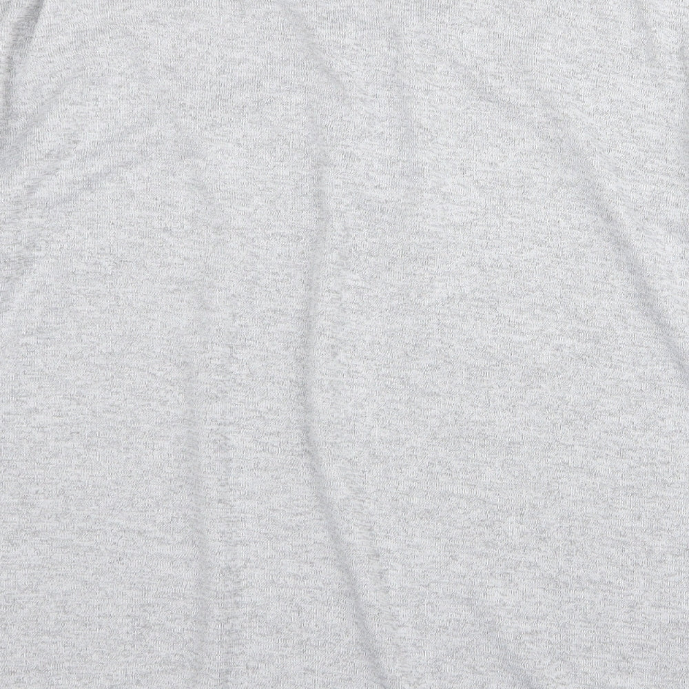 Preworn Womens Grey Floral  Basic T-Shirt Size M