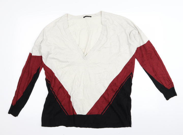 Sisley Mens Multicoloured Pullover Jumper Size S