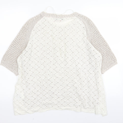 Quiz Womens Beige   Pullover Jumper Size 14