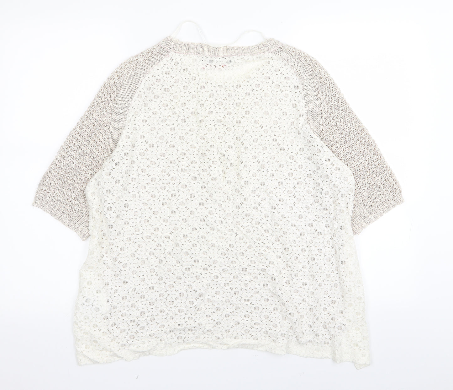 Quiz Womens Beige   Pullover Jumper Size 14