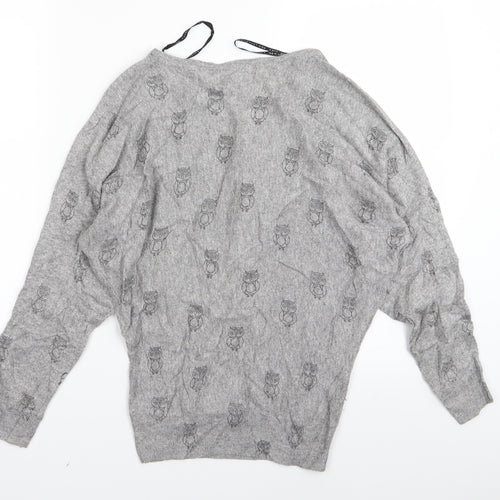 New Look Womens Grey   Basic T-Shirt Size 8