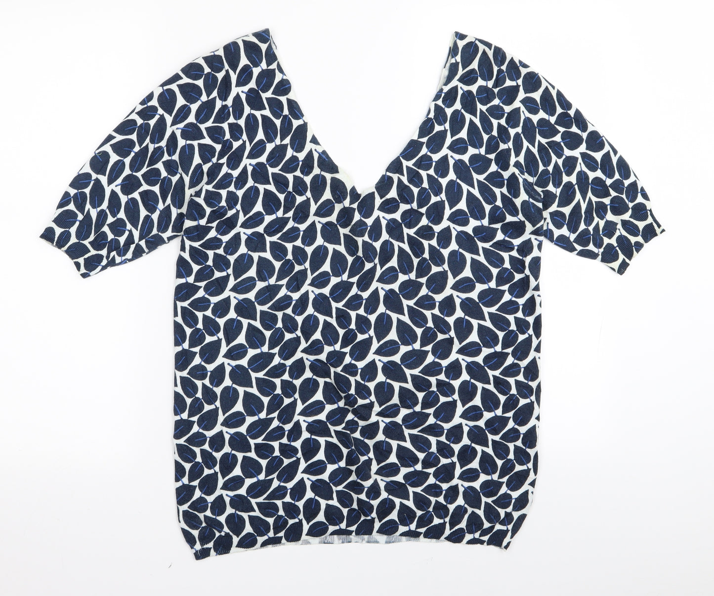 NEXT Womens Blue Floral  Basic T-Shirt Size 10