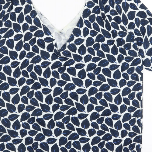 NEXT Womens Blue Floral  Basic T-Shirt Size 10