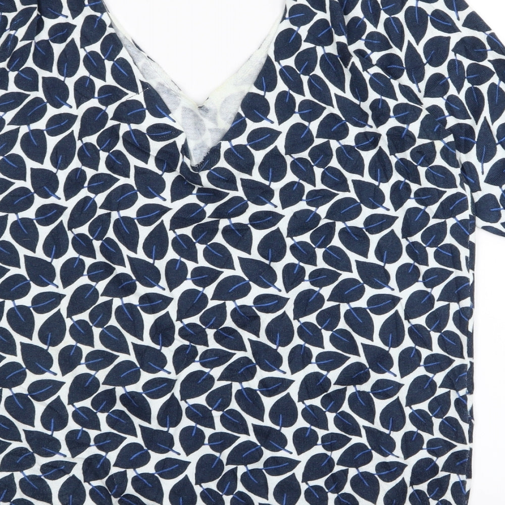 NEXT Womens Blue Floral  Basic T-Shirt Size 10