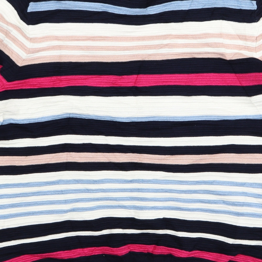 F&F Womens Multicoloured Striped  Basic T-Shirt Size 10