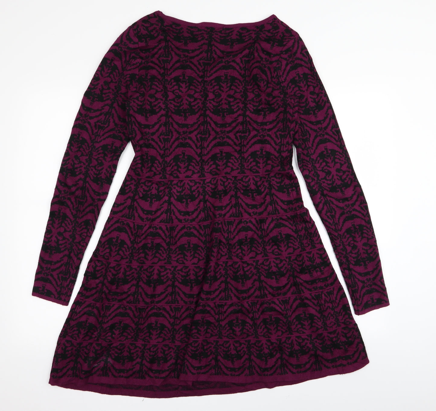 Cristina Womens Purple Geometric  Jumper Dress  Size L