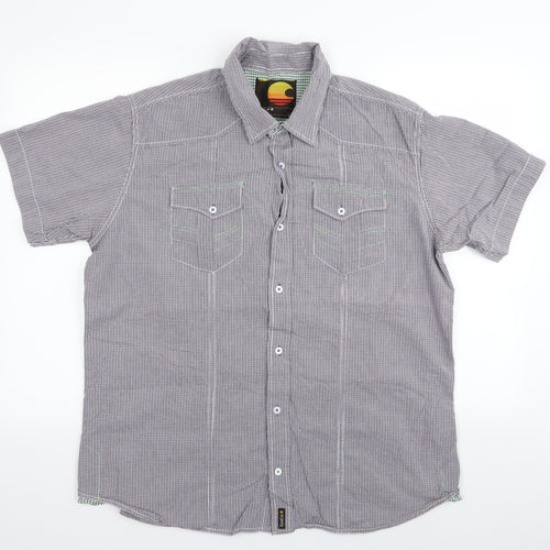 SoulCal&Co Mens Multicoloured Check   Button-Up Size XL