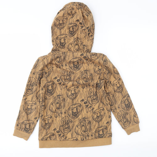 TU Boys Brown Geometric  Pullover Hoodie Size 5-6 Years