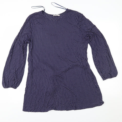TU Womens Blue Polka Dot  Fit & Flare  Size 16