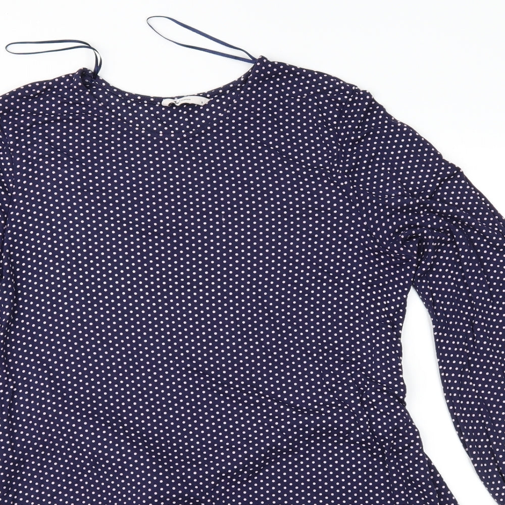 TU Womens Blue Polka Dot  Fit & Flare  Size 16