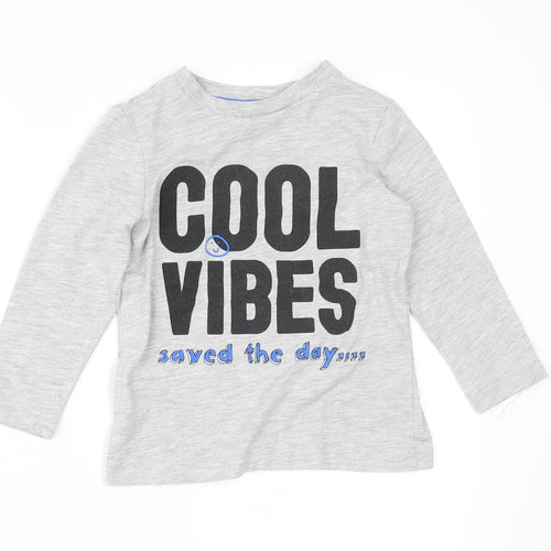 George Boys Grey   Basic T-Shirt Size 2-3 Years