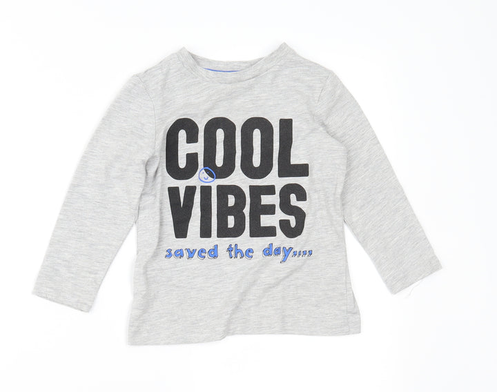 George Boys Grey   Basic T-Shirt Size 2-3 Years